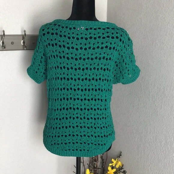 Express Green Crochet Top - Picture 4 of 8